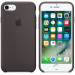 Apple Silicone Case - оригинален силиконов кейс за iPhone 8, iPhone 7 (тъмнокафяв) 7