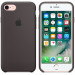 Apple Silicone Case - оригинален силиконов кейс за iPhone 8, iPhone 7 (тъмнокафяв) 6