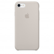 Apple Silicone Case - оригинален силиконов кейс за iPhone 8, iPhone 7 (бежав)