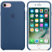 Apple Silicone Case - оригинален силиконов кейс за iPhone 8, iPhone 7 (син) 6