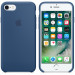 Apple Silicone Case - оригинален силиконов кейс за iPhone 8, iPhone 7 (син) 7