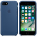 Apple Silicone Case - оригинален силиконов кейс за iPhone 8, iPhone 7 (син) 5