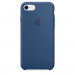 Apple Silicone Case - оригинален силиконов кейс за iPhone 8, iPhone 7 (син) 1