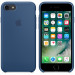 Apple Silicone Case - оригинален силиконов кейс за iPhone 8, iPhone 7 (син) 3