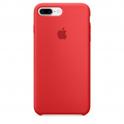 Apple Silicone Case - оригинален силиконов кейс за iPhone 8 Plus, iPhone 7 Plus (червен)