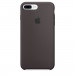Apple Silicone Case - оригинален силиконов кейс за iPhone 8 Plus, iPhone 7 Plus (тъмнокафяв) 1