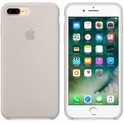 Apple Silicone Case - оригинален силиконов кейс за iPhone 8 Plus, iPhone 7 Plus (бежов) 2