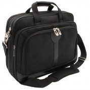 Laptop Shoulder Bag 2.0 - полиестерна чанта за преносими компютри до 15.4 инча (черна)
