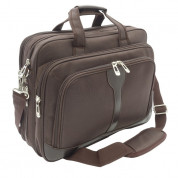 Laptop Shoulder Bag 2.0 - полиестерна чанта за преносими компютри до 15.4 инча (кафява)