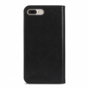 Moshi Overture Flip Wallet Case - кожен/текстилен калъф, тип портфейл и поставка за iPhone 8 Plus, iPhone 7 Plus (черен) 3