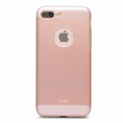 Moshi iGlaze Armour - удароустойчив алуминиев кейс за iPhone 8 Plus, iPhone 7 Plus (розово злато)