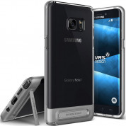 Verus Crystal Bumper Case - хибриден удароустойчив кейс за Samsung Galaxy Note 7 (черен-прозрачен)