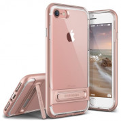 Verus Crystal Bumper Case - хибриден удароустойчив кейс за iPhone 8, iPhone 7 (розово злато-прозрачен)