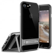 Verus Crystal Bumper Case - хибриден удароустойчив кейс за iPhone 8, iPhone 7 (сив-прозрачен)