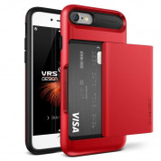 Verus Damda Glide Case - висок клас хибриден удароустойчив кейс с място за кр. карти за iPhone 8, iPhone 7 (червен)