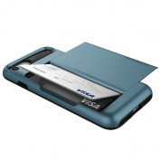 Verus Damda Glide Case - висок клас хибриден удароустойчив кейс с място за кр. карти за iPhone 8, iPhone 7 (син) 2