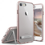 Verus Crystal Mixx Case - хибриден удароустойчив кейс за iPhone 8, iPhone 7 (розов-прозрачен)