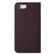 Verus Genuine Leather Diary Case - кожен калъф (естествена кожа), тип портфейл за iPhone SE (2020), iPhone 8, iPhone 7 (бордо) 3