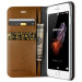 Verus Genuine Croco Diary Case - кожен калъф (естествена кожа), тип портфейл за iPhone 8, iPhone 7 (златист) 2
