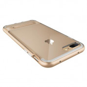 Verus Crystal Bumper Case - хибриден удароустойчив кейс за iPhone 8 Plus, iPhone 7 Plus (златист-прозрачен) 1