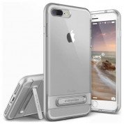 Verus Crystal Bumper Case - хибриден удароустойчив кейс за iPhone 8 Plus, iPhone 7 Plus (сребрист-прозрачен)