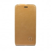 JT Berlin LeatherFlip Style Case - вертикален кожен (естествена кожа) флип калъф iPhone 7, iPhone 8 (кафяв) 1