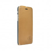 JT Berlin LeatherFlip Style Case - вертикален кожен (естествена кожа) флип калъф iPhone 7, iPhone 8 (кафяв) 2