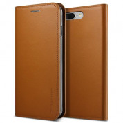 Verus Genuine Leather Diary Case - кожен калъф (естествена кожа), тип портфейл за iPhone 8 Plus, iPhone 7 Plus (кафяв)