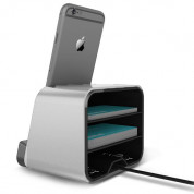 Verus i-Depot Cradle - универсална док станция за iPhone, iPad и мобилни устройства с microUSB (сребриста) 3