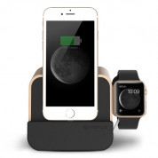 Verus i-Depot Plus Cradle - универсална док станция за iPhone, iPad, Apple Watch и мобилни устройства с microUSB (златиста)