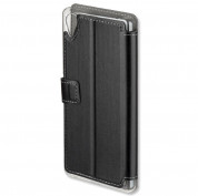 4smarts Supremo Book Flip Case - кожен калъф с поставка и отделение за кр. карта за Sony Xperia X (черен)