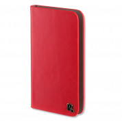 4smarts Ultimag Luxury Book Marbella Universal Case - универсален кожен (естествена кожа) калъф с магнитно захващане за смартфони до 5.2 инча (червен)