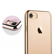 Devia Glimmer Case - поликарбонатов кейс за iPhone 8, iPhone 7 (прозрачен-златист) 4