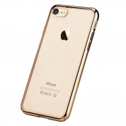 Devia Glimmer Case - поликарбонатов кейс за iPhone 8, iPhone 7 (прозрачен-златист)
