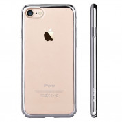 Devia Glimmer Case - поликарбонатов кейс за iPhone SE (2022), iPhone SE (2020), iPhone 8, iPhone 7 (прозрачен-сребрист)