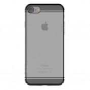 Devia Glimmer2 Case - поликарбонатов кейс за iPhone SE (2022), iPhone SE (2020), iPhone 8, iPhone 7 (прозрачен-черен) 1