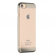 Devia Glimmer2 Case - поликарбонатов кейс за iPhone SE (2022), iPhone SE (2020), iPhone 8, iPhone 7 (прозрачен-златист)