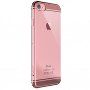 Devia Glimmer2 Case - поликарбонатов кейс за iPhone 8, iPhone 7 (прозрачен-розово злато)