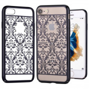 Devia Crystal Baroque Case - поликрабонатов кейс за iPhone 8, iPhone 7 (с кристали Сваровски) (черен)