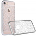 Devia Crystal Baroque Case - поликрабонатов кейс за iPhone SE (2022), iPhone SE (2020), iPhone 8, iPhone 7 (с кристали Сваровски) (сребрист) 3