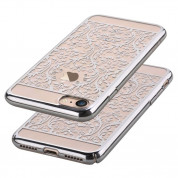 Devia Crystal Baroque Case - поликрабонатов кейс за iPhone SE (2022), iPhone SE (2020), iPhone 8, iPhone 7 (с кристали Сваровски) (сребрист) 1