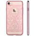 Devia Crystal Baroque Case - поликрабонатов кейс за iPhone 8, iPhone 7 (с кристали Сваровски) (розово злато) 3