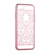 Devia Crystal Baroque Case - поликрабонатов кейс за iPhone 8, iPhone 7 (с кристали Сваровски) (розово злато) 1