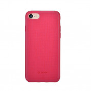 Devia Jelly Slim Leather Case - кожен кейс за iPhone 8, iPhone 7 (червен)
