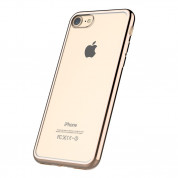 Devia Glitter Soft Case - силиконов (TPU) калъф за iPhone 8 Plus, iPhone 7 Plus (прозрачен-златист) 3