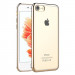 Devia Glitter Soft Case - силиконов (TPU) калъф за iPhone 8 Plus, iPhone 7 Plus (прозрачен-златист) 2