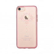 Devia Crystal Iris Case - силиконов (TPU) калъф за iPhone 8 Plus, iPhone 7 Plus (с кристали Сваровски) (розово злато) 1