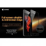 Comma Zenus Full Screen Tempered Glass (0.18 mm) - обхващащо и ръбовете стъклено защитно покритие за дисплея и покритие за задната част за iPhone 8, iPhone 7 (черен) 1