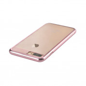 Comma Brightness 360 Case - тънък поликарбонатов кейс за iPhone 8, iPhone 7 (розово злато-прозрачен) 4