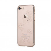 Comma Crystal Flora 360 Case - поликарбонатов кейс за iPhone 8, iPhone 7 (с кристали Сваровски) (златист)